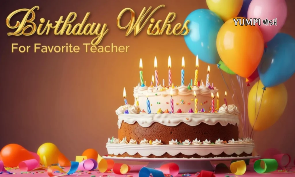 Birthday Wishes For Favorite Teacher