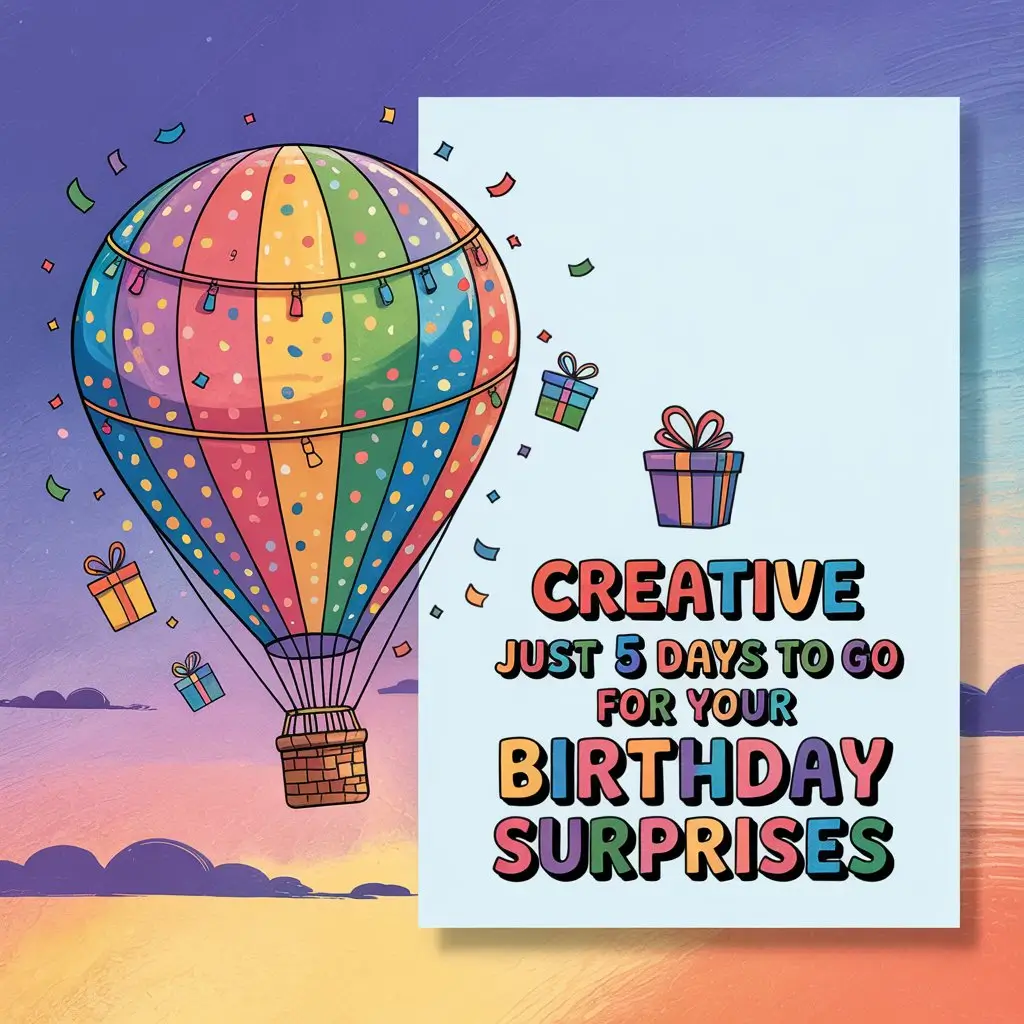 Creative Just 5 Days To Go For Your Birthday Surprises