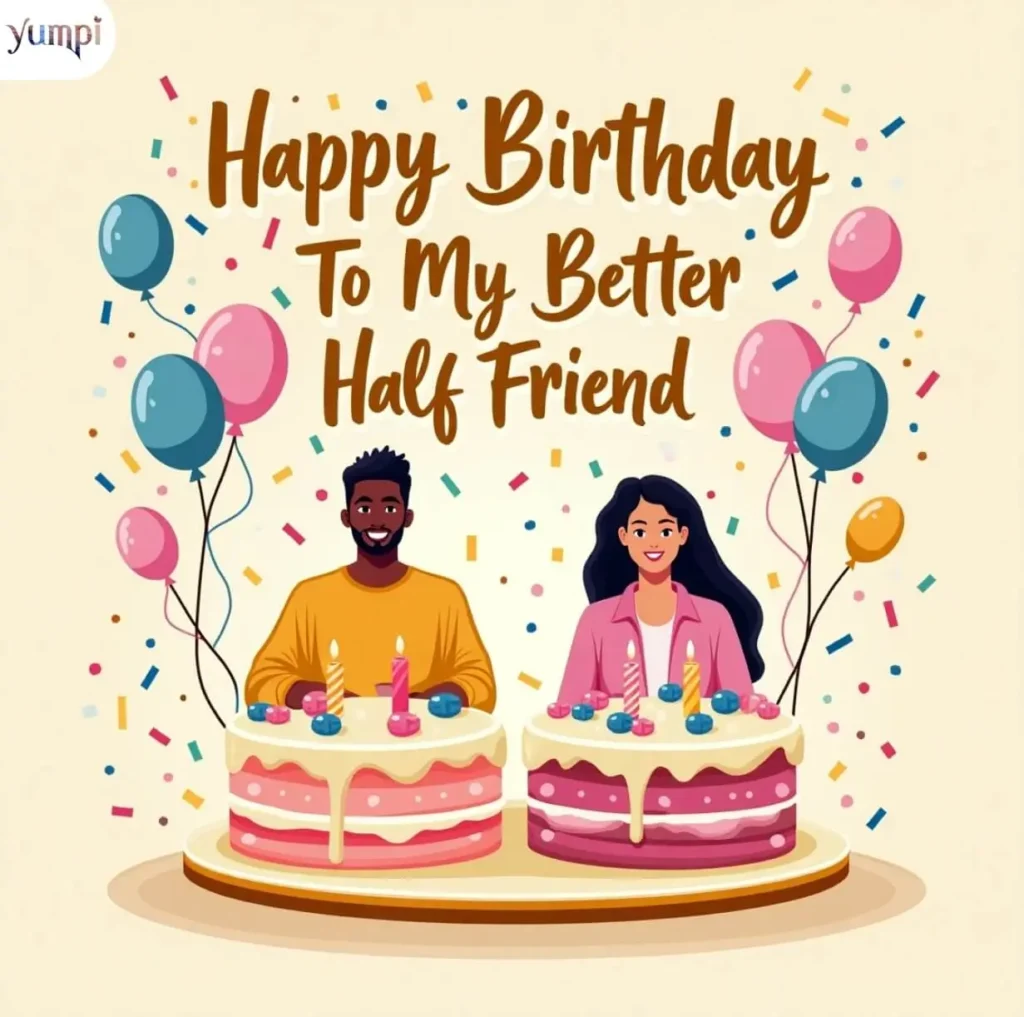 Happy Birthday To My Better Half Friend