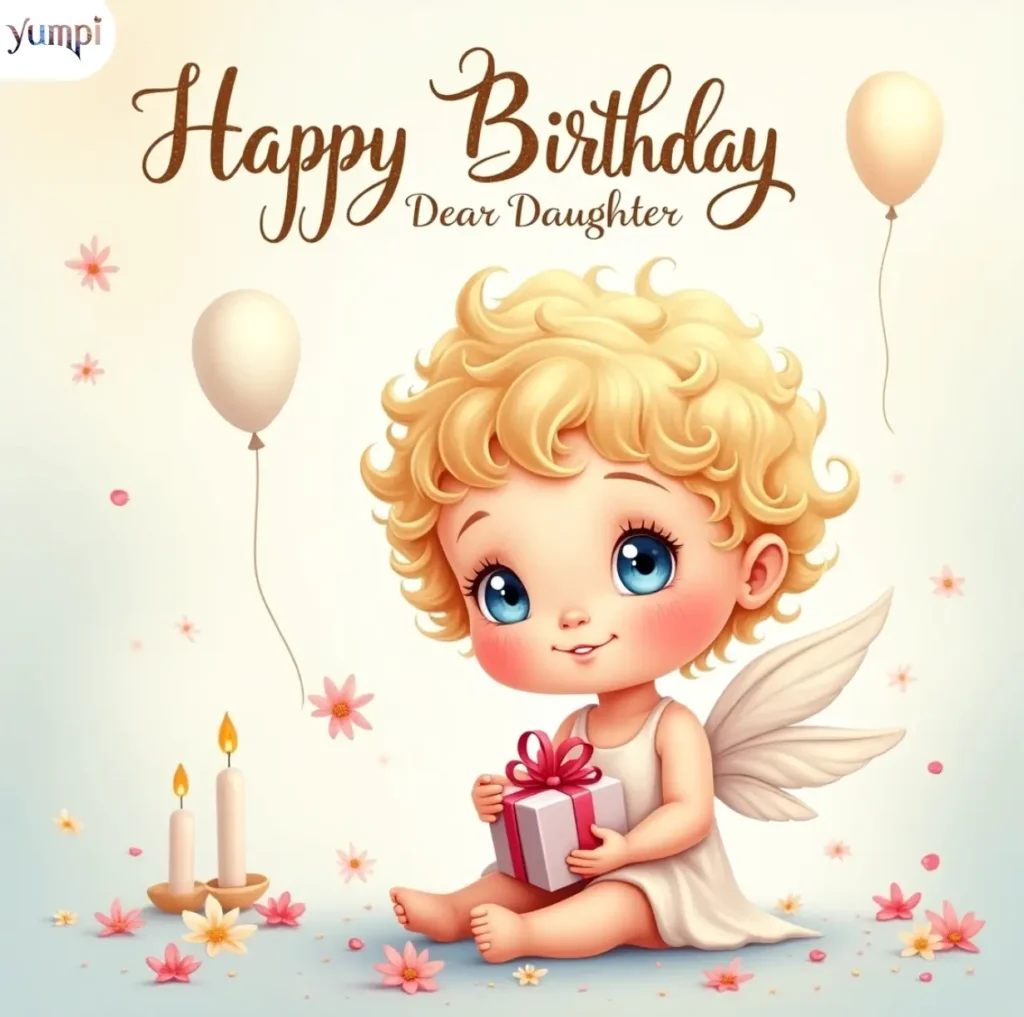 Little Angel Birthday Wishes For Daughter