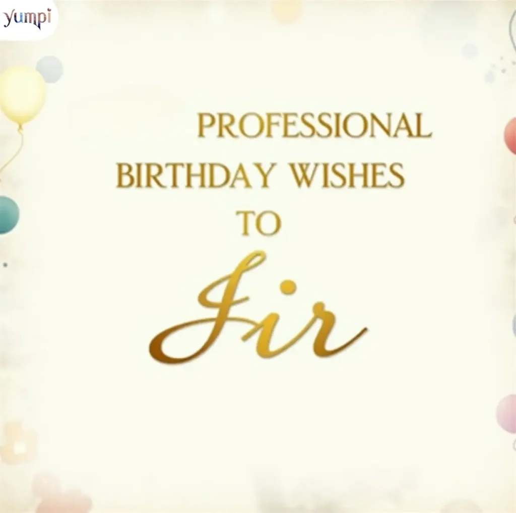 Professional Birthday Wishes to Sir