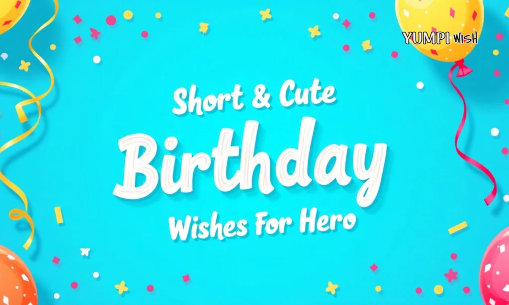 Short & Cute Birthday Wishes For Hero