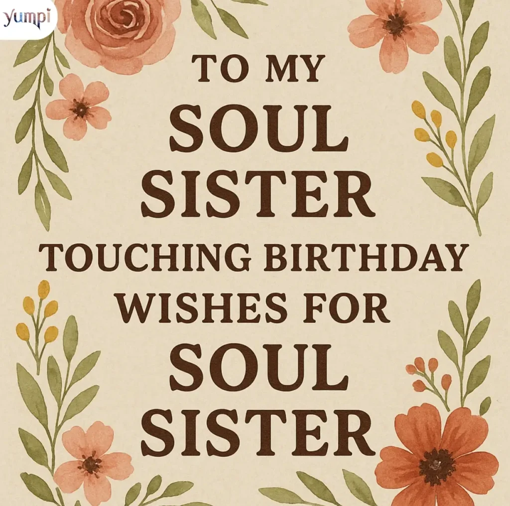 Touching Birthday Wishes For Soul Sister
